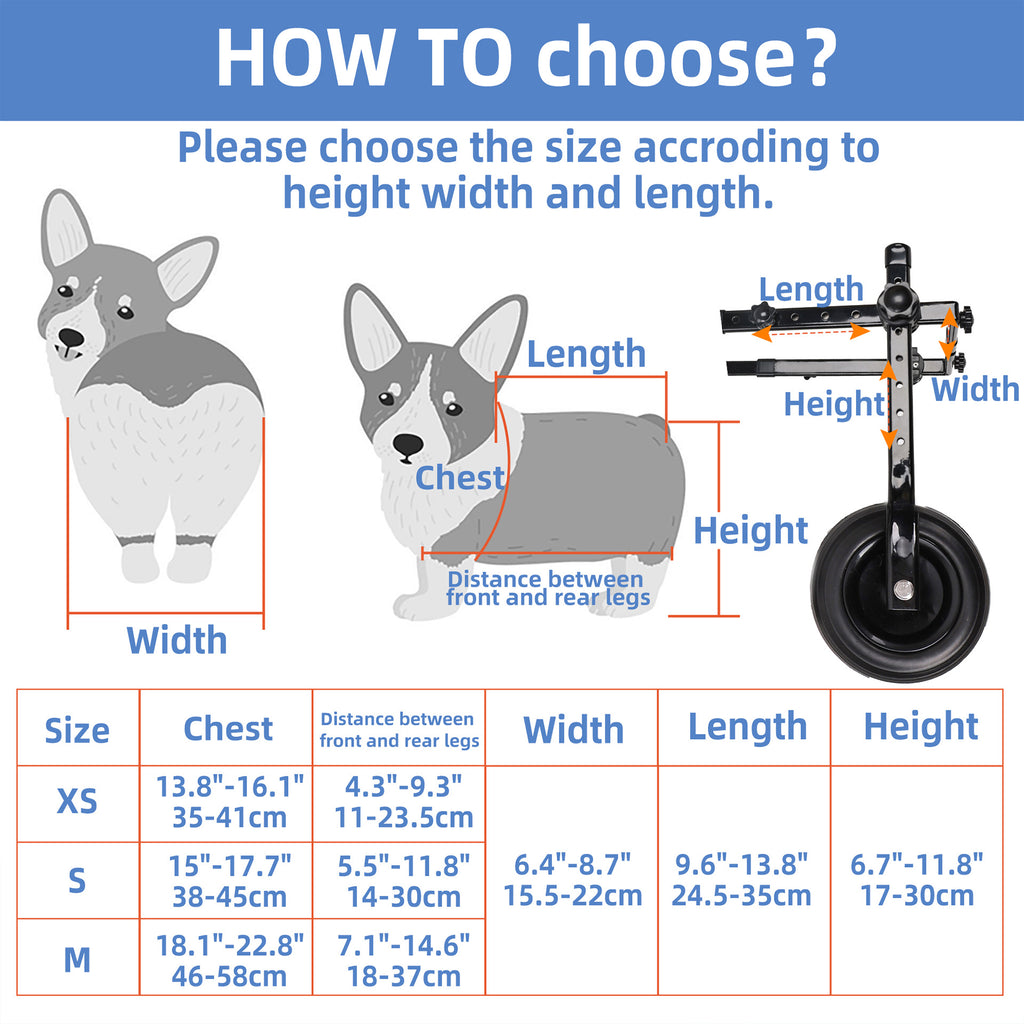 Dog Wheelchair & Rehabilitation Cart — Walking Assistance for Injured Dogs