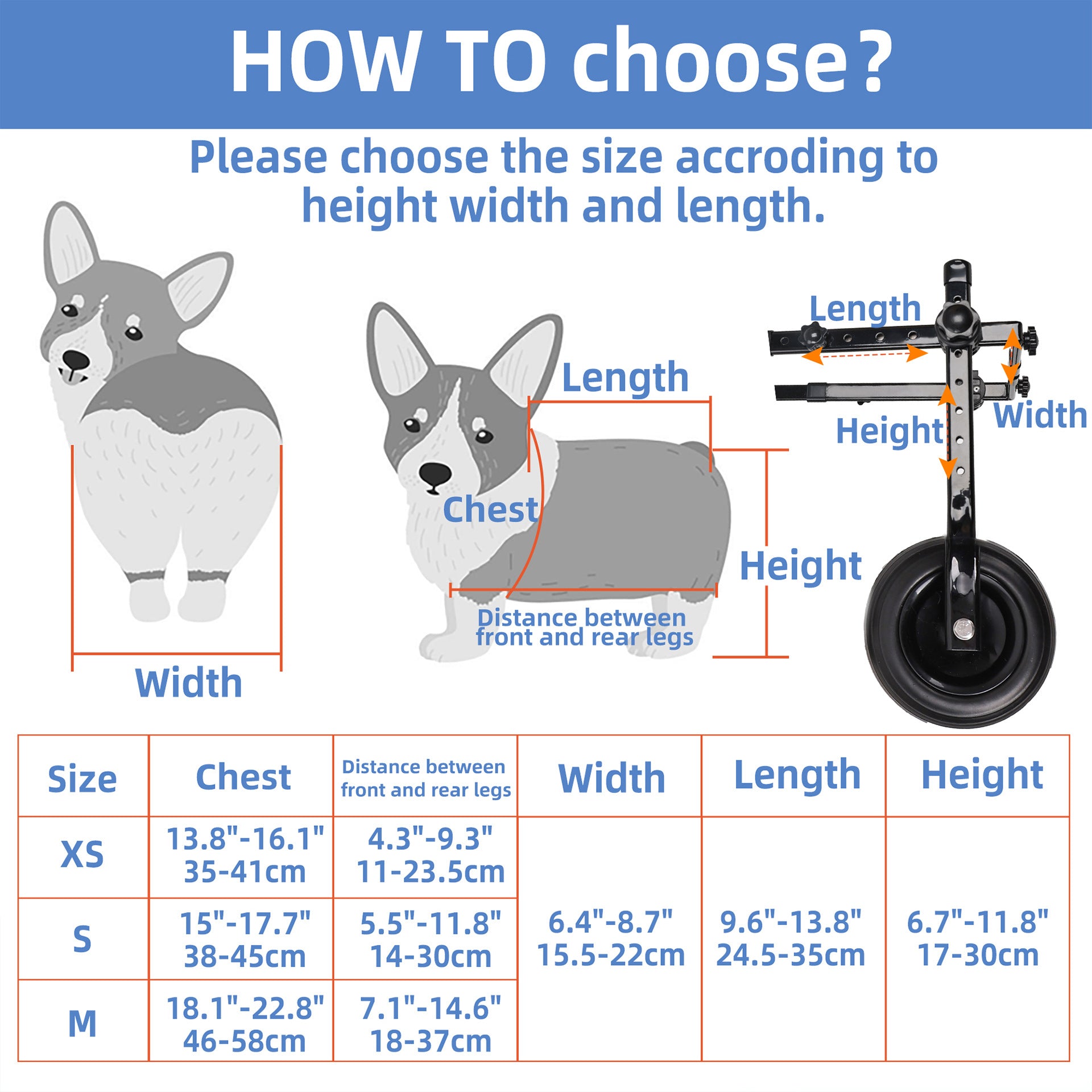 Dog Wheelchair & Rehabilitation Cart — Walking Assistance for Injured Dogs