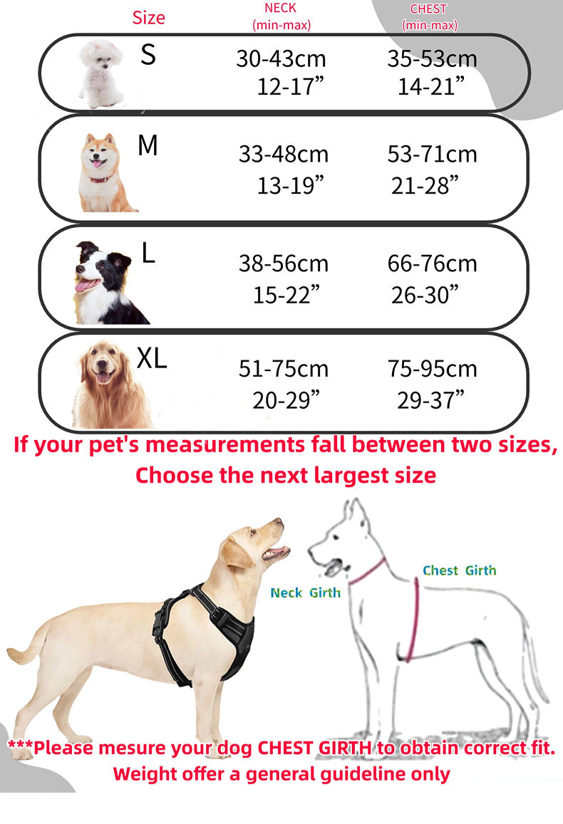 Explosion-Proof Dog Harness Vest — Breathable & Escape-Proof for All Breeds